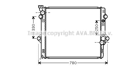 AVA QUALITY COOLING Радиатор, охлаждение двигателя TO2478